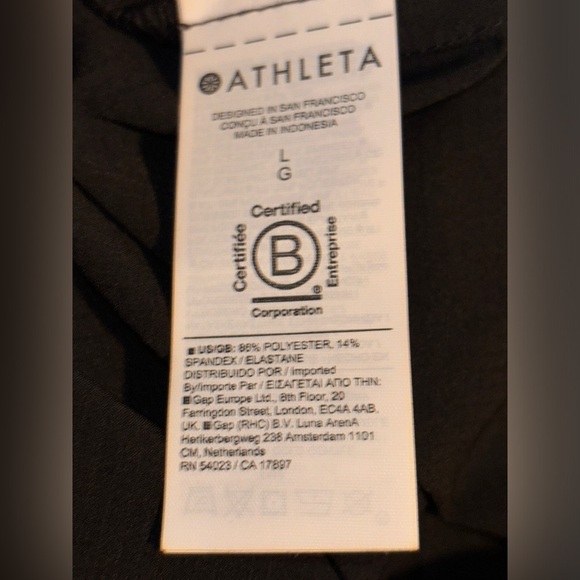Athleta Ripstop Black Tank Top 2 Way Stretch Breathable Workout NEW Women L - Picture 6 of 8